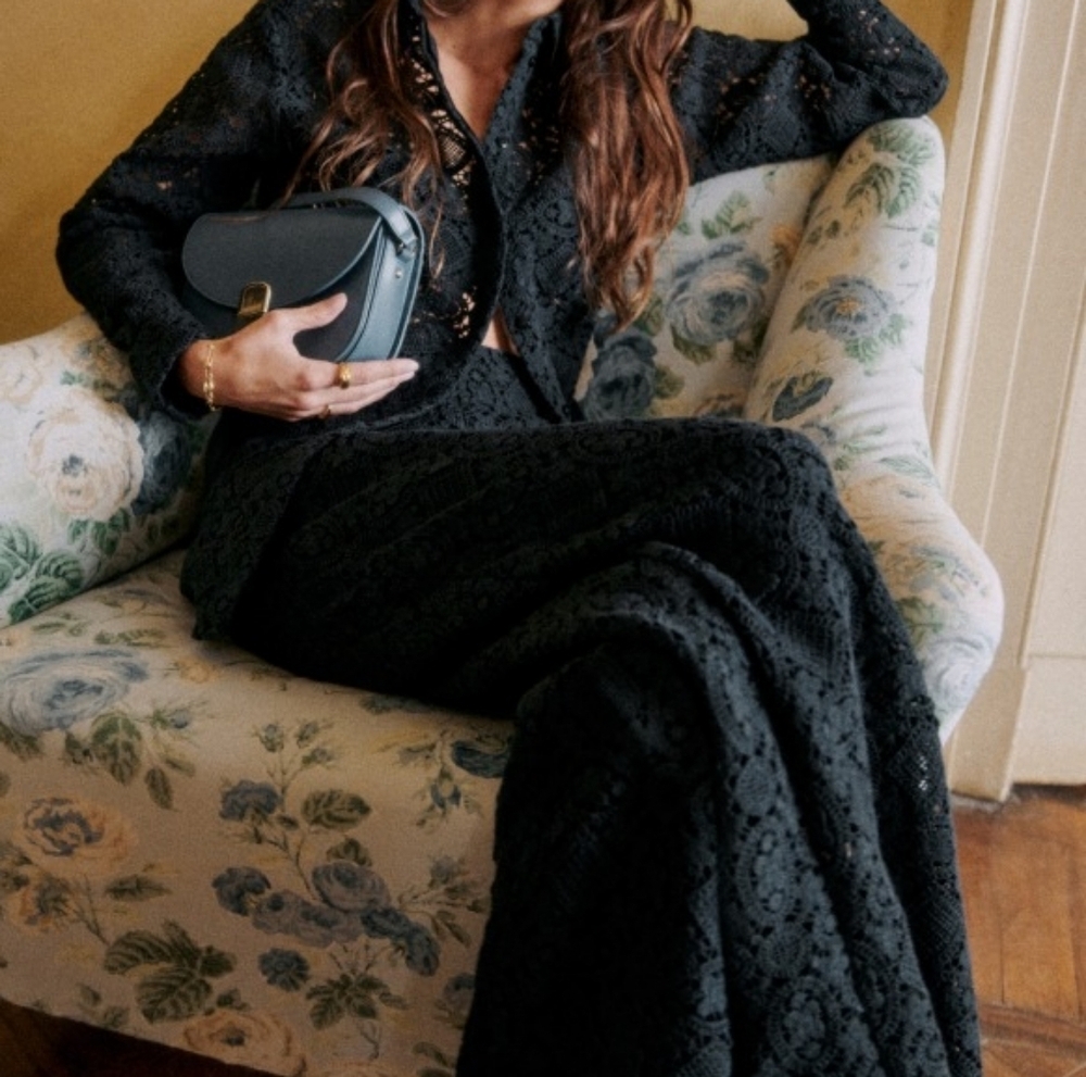 Sezane Fausto Trousers in Marine NEW